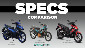 Sniper 155 vs Raider 150 vs Honda Supra GTR 150 : Specs Comparison