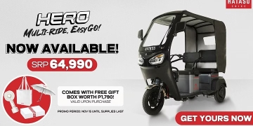 HATASU Hero 3-Wheeler eBike: Officially Launched in the Philippines