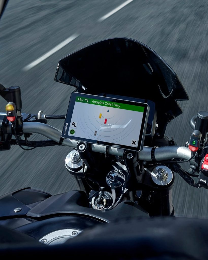 Radar Retrovisore Garmin Zūmo R1 Per Moto – Angoli Ciechi, Luci Laterali E Avvisi Audio, Compatibile Con XT2 E Smartphone