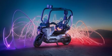 BMW unveils Vision CE concept, a scooter with built-in safety cage that may remove need for helmets