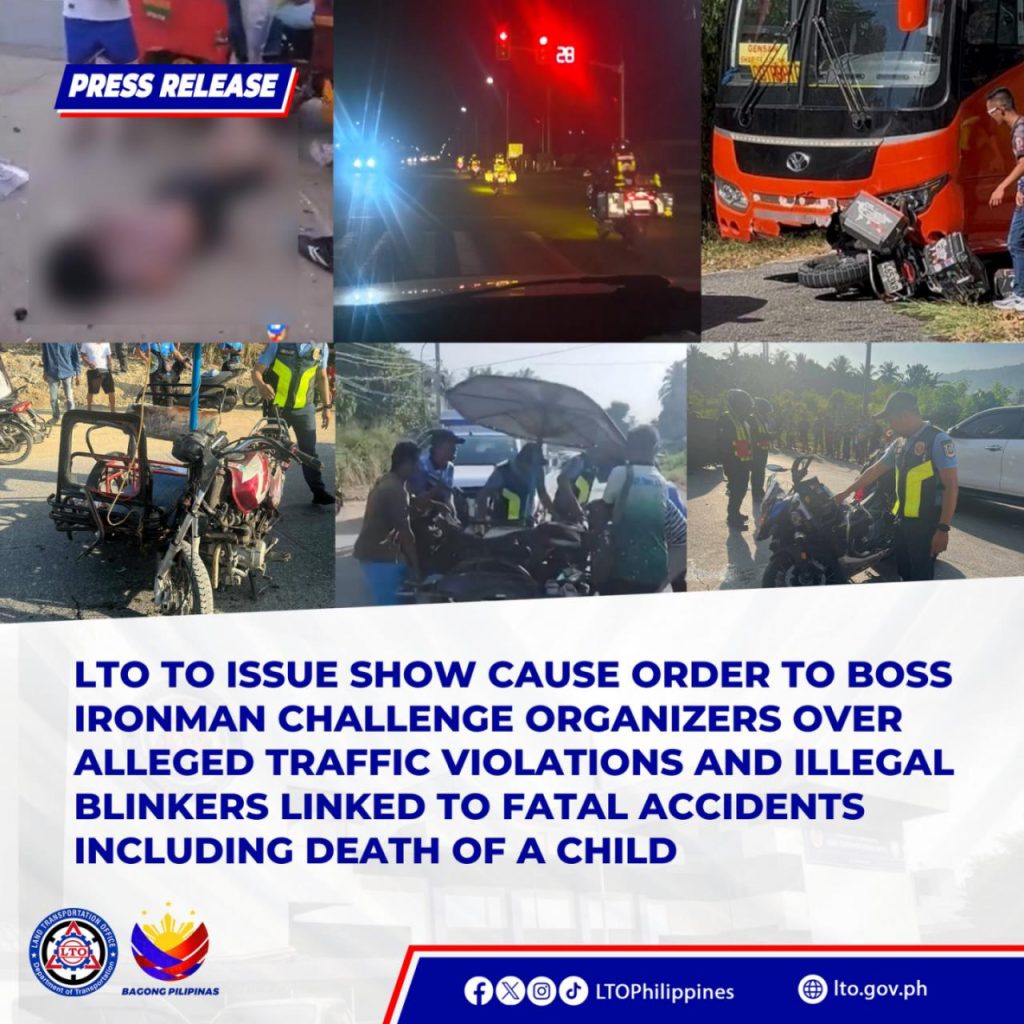 LTO to Summon BOSS Ironman Organizers Over Road Crashes, Violations 2 LTO Boss Ironman
