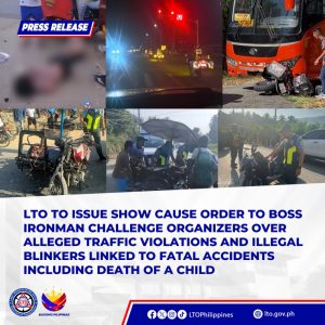 LTO to Summon BOSS Ironman Organizers Over Road Crashes, Violations