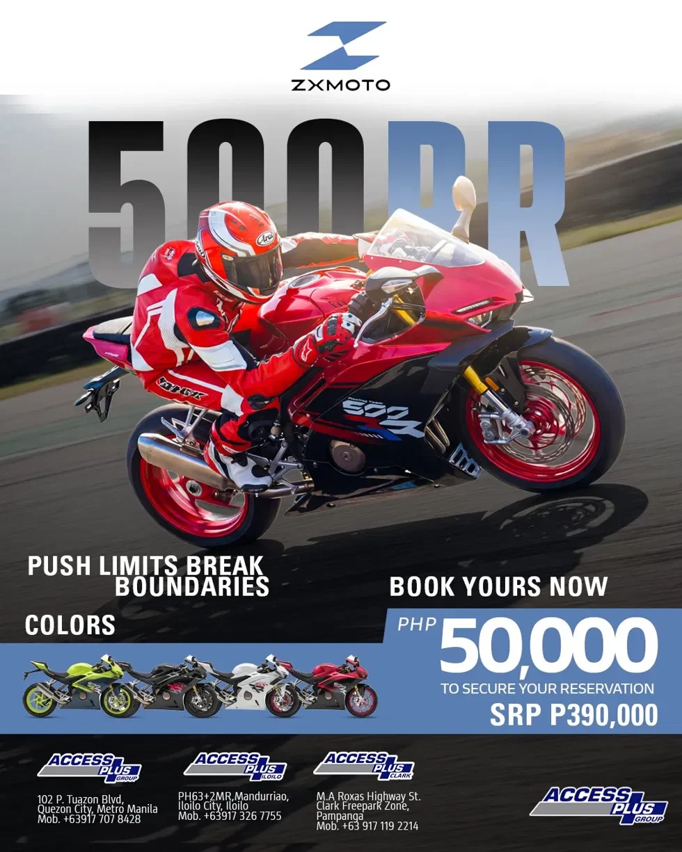 ZXMOTO 500RR Now in PH reservation accessplus